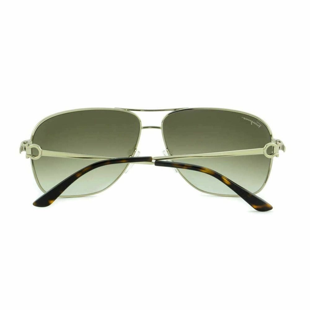 SOLD OUT Salvatore Ferragamo Men Square Sunglasses SF170S Gold Metal Gray Lens - Picture 4 of 6